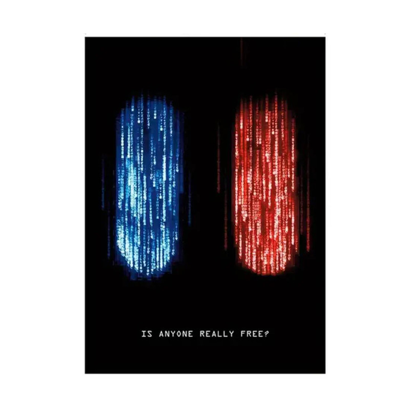 Matrix -  Is anyone Really Free Wall Art Poster  (50x70cm) - 1 Piece - ملصق